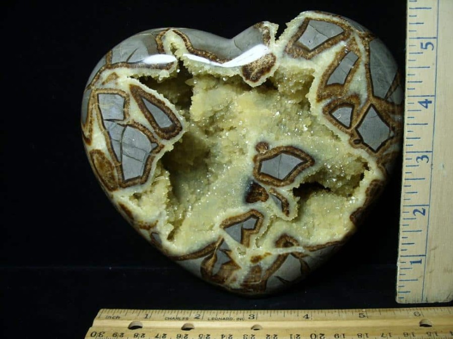 Stone Carvings StonesBones | Large Septarian Heart (052923M) - The Stones & Bones Collection