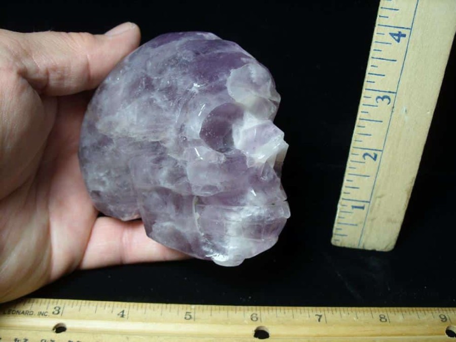 Stone Carvings StonesBones | Amethyst Crystal Skull Carving (053023K) - The Stones & Bones Collection