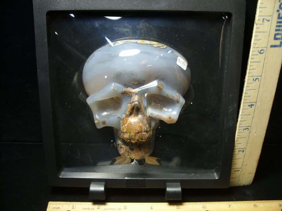 Stone Carvings StonesBones | Agate Crystal Skull Carving(053023D) - The Stones & Bones Collection