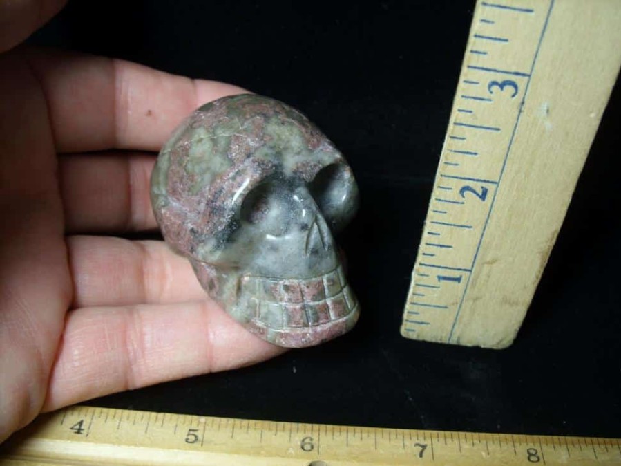 Stone Carvings StonesBones | Jasper Crystal Skull Carving (053023N) - The Stones & Bones Collection