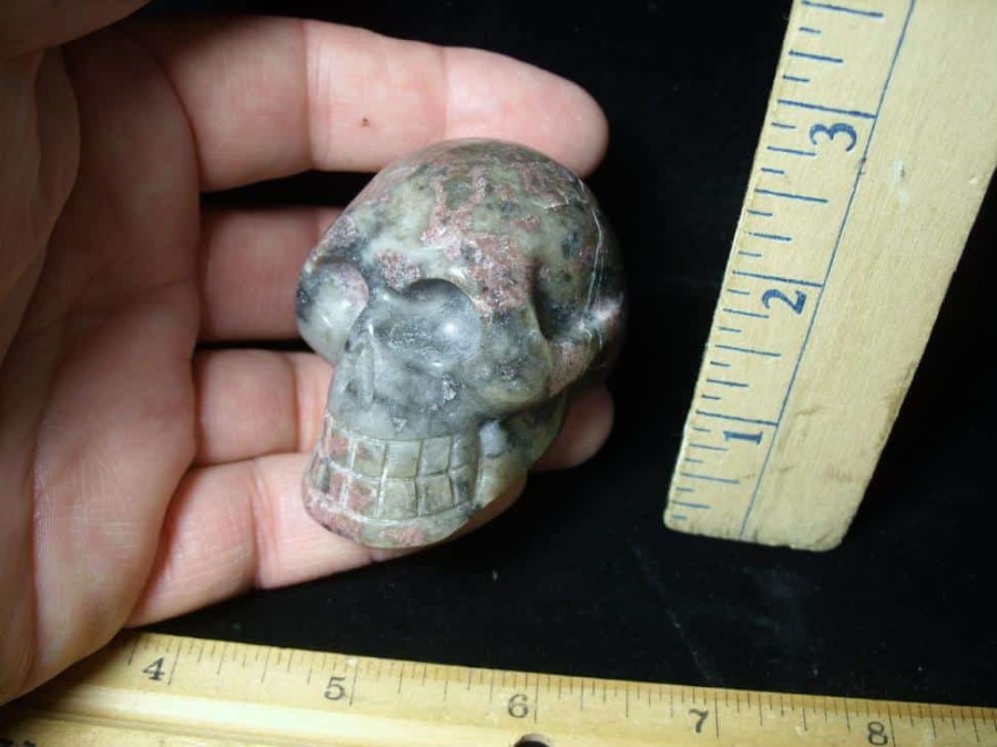 Stone Carvings StonesBones | Jasper Crystal Skull Carving (053023N) - The Stones & Bones Collection